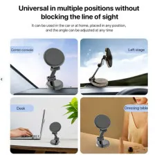 Versatile 360° Magnetic Car Phone Holder - Secure Dashboard & Windscreen Mount for Hands-Free Driving