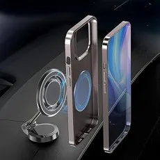 Magnetic Car Phone Holder for Dashboard - 360° Rotation, Universal Compatibility, Strong Grip for All Smartphones