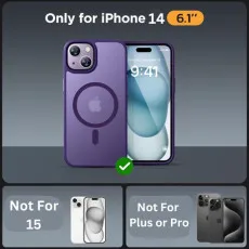 iPhone 14 Magnetic Transparent Case, MagSafe Compatible - Shockproof Military Grade Protection Wireless Charging