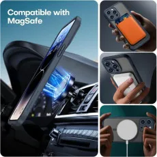 Military Grade Slim iPhone 14 Pro Case with Magnetic Guard MagSafe Compatible Navy Blue Protective Translucent Phone Case