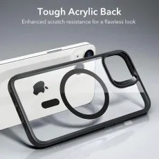 iPhone 14 Plus MagSafe Case, Shockproof, Anti-Yellowing, Military-Grade Protection, Clear Black