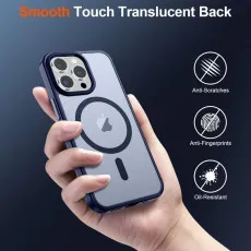 MagSafe iPhone 15 Pro Case - Slim Military-Grade Protection, Lightweight Translucent Design | Sleek Magnetic