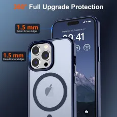 MagSafe iPhone 15 Pro Case - Slim Military-Grade Protection, Lightweight Translucent Design | Sleek Magnetic
