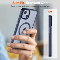 Magnetic Clear iPhone 15 Case - Compatible with MagSafe Wireless Charging Shockproof Bumper | Anti-Yellowing Design