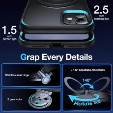 MagSafe iPhone 11 Pro Max Case, 360° Magnetic Ring, Shockproof | Loadbasket