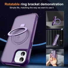 For iPhone 11 Purple MagSafe Ring Case – Ultimate Shockproof Defense