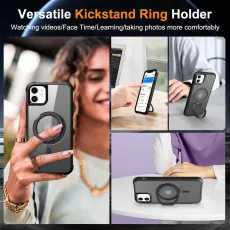 iPhone 12 Magnetic Ring Holder Case 360° Swivel Shockproof | MagSafe Compatible