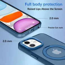 iPhone 11 MagSafe Blue Case – Durable with Ring Stand