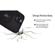 iPhone 11 Pro Case MagSafe Compatible, 360° Magnetic Ring Holder, Military-Grade Shockproof Slim Matte Black Cover