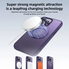 MagSafe Compatible Purple Ring Case For iPhone 14 Pro | Protective