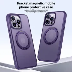 MagSafe Compatible Purple Ring Case For iPhone 14 Pro | Protective