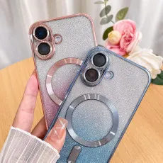 iPhone 16 Glitter MagSafe Case - Bling  Shockproof TPU Cover for MagSafe Charging