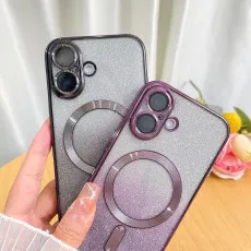 Glitter MagSafe Case for iPhone 16 - Black | Stylish Protection & Wireless Charging