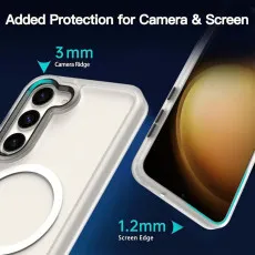 Phone Case For Samsung Galaxy S23 Plus With MagSafe-Compatible in White