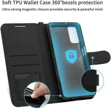 Samsung A04 Case (2022) Leather Magnetic Flip Stand Wallet Book Cover