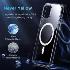 Magnetic iPhone 12 Pro Case, MagSafe Compatible, Shockproof Slim Clear Cover | UK