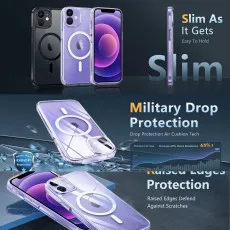 iPhone 12 Clear Case: Magnetic, Shockproof, Anti-Yellowing, Military Grade Protection | Loadbasket