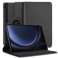 Black 360° rotating case for Samsung Galaxy Tab S10 Ultra.