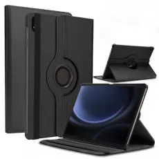 Black case for Samsung Galaxy Tab S8 Ultra with 360° rotating stand