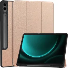 Rose Samsung Galaxy Tab S10 Plus case with foldable stand