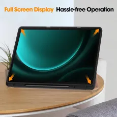 Precise cutouts on Galaxy Tab S9 Rose Design case