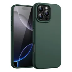 Green silicone case for iPhone 15 Pro