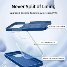 iPhone 15 Case - Liquid Silicone Slim Shockproof Protective Cover for 6.1 Inch iPhone 15 | Blue