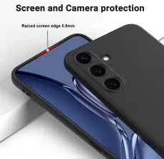 Slim and lightweight Samsung Galaxy S25 FE TPU case in black with full protection