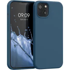 iPhone 13 Soft Gel Liquid Silicone Back Cover in Dark Blue