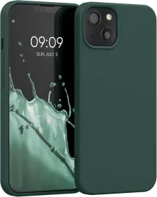 Dark Green Liquid Silicone Case for iPhone 13