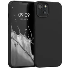 iPhone 13 black liquid silicone cover with slim fit design and soft touch finish