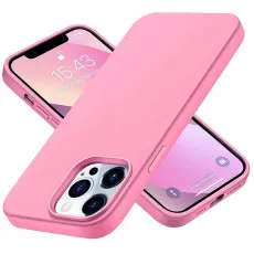 Pink soft silicone case for iPhone 13 Pro with stylish design