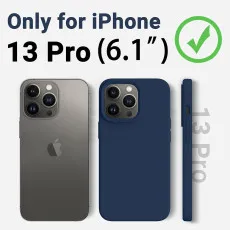 Durable iPhone 13 Pro Blue Liquid Silicone Case - Slim Fit and Soft Touch