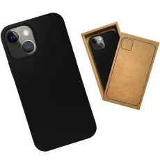 Slim black TPU silicone case for iPhone 14