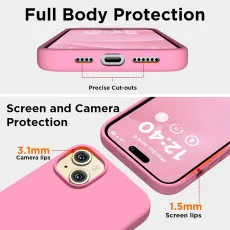 iPhone 15 Silicone case - Pink Soft TPU with Ultimate Protection