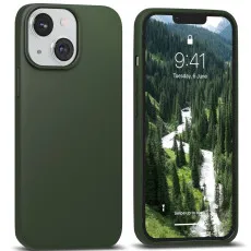 Green Liquid Silicone Case for Apple iPhone 15