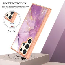 Samsung Galaxy S25 Ultra with rose marble case with Fall Protection