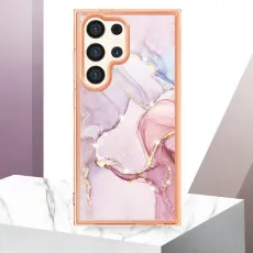 Back view showcasing the stylish rose gold marble design of the case.