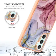 Luxurious red marble case for Samsung Galaxy S25 Plus with fall protection