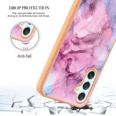Samsung Galaxy S25 Plus in a stylish pink marble case  with Drop Protection