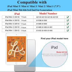 Clear TPU Bumper Case for iPad Mini 1/2/3/4/5 (7.9") - Slim, Tough, and Crystal Clear