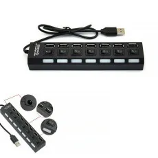 7-Port USB Hub 2.0 High-Speed Expansion Box for Computers UK