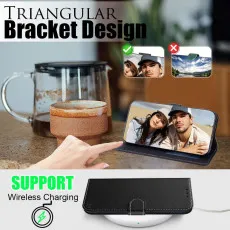 Leather Wallet Case for Motorola Moto G55 5G – Flip Folio Cover with Card Slots & Magnetic Closure