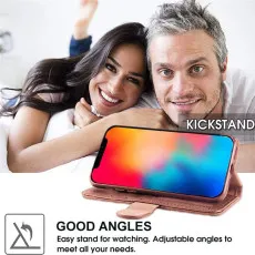 OPPO A60 Leather Case with Kickstand & Multi-Card Slots - Leather Folio Wallet Cover