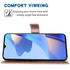 Honor 200 Rose Gold Leather Wallet Case with adjustable stand