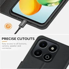 Honor 200 Smart Leather Phone Case with camera protection and easy charging