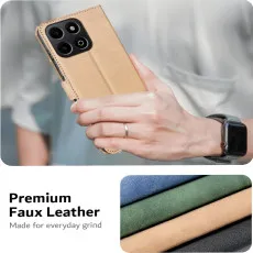Honor 200 Smart Leather Phone Case with hand free view