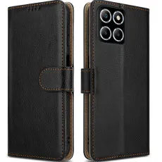 honor x6b leather wallet case black