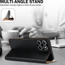 honor x6b leather wallet case with stand feature