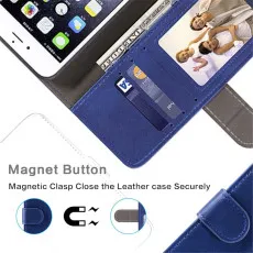 honor x7b leather wallet case with magnetic feature